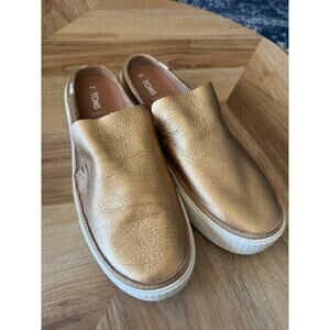TOMS Sunrise Leather Casual Mule Sneakers Shoe Sz. W9